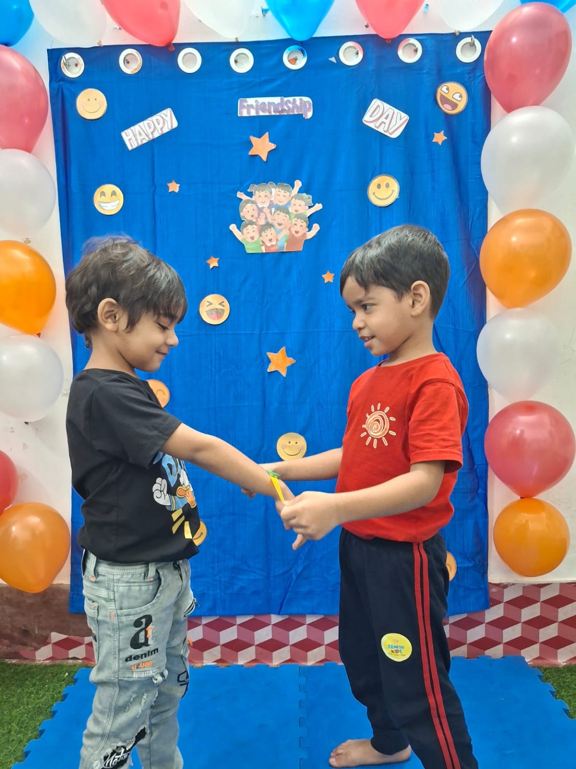 Children celebrating Friendship Day